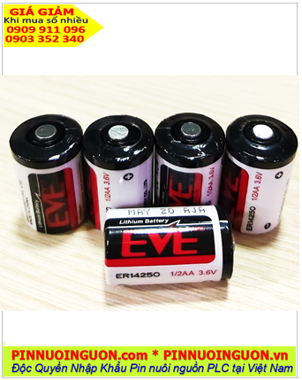 EVE ER14250; Pin nuôi nguồn EVE ER14250 lithium 3.6v 1/2AA 1200mAh chính hãng